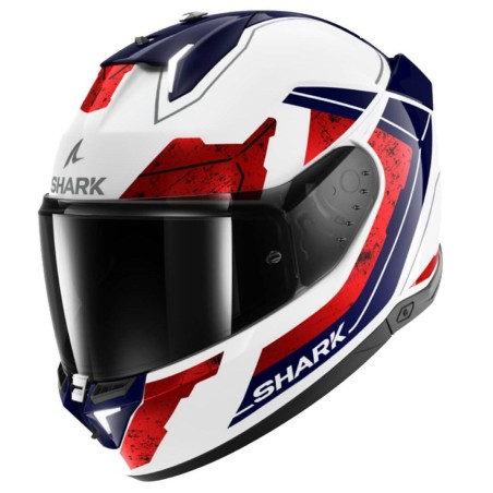 Casco Shark Helmets Skwal i3 Rhad con luci led bianco, rosso e blu scuro lucido