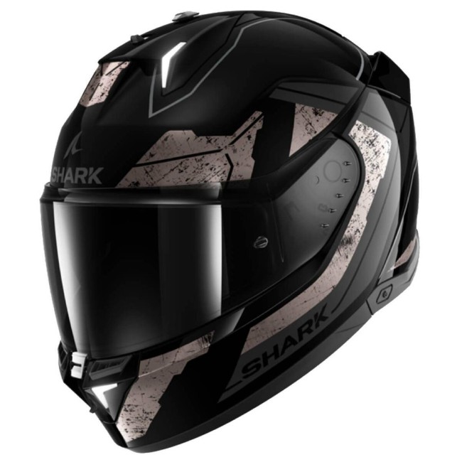 Casco Shark Helmets Skwal i3 Rhad con luci led nero e grigio lucido