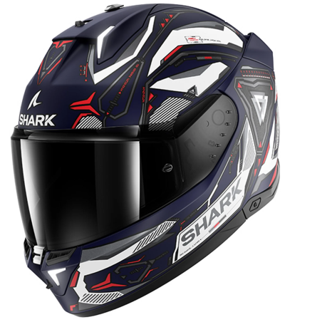 Casco Shark Helmets Skwal i3 Linkx con luci led blu, bianco e rosso opaco