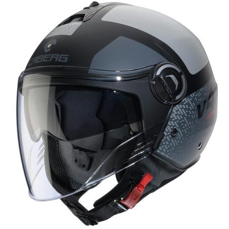 Casco Caberg Riviera V4-X grafica Alpha nero opaco e grigio