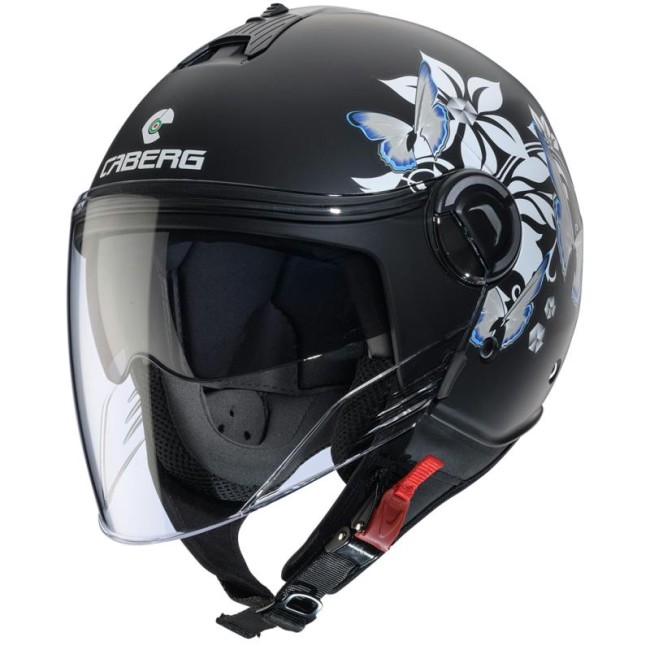 Casco Caberg Riviera V4-X grafica Mia nero opaco e bianco