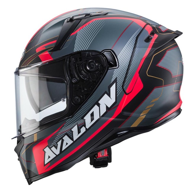 Casco Caberg Avalon-X Optic nero, grigio e rosso opaco