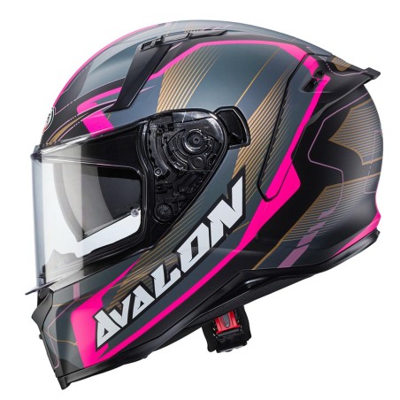 Casco Caberg Avalon-X Optic nero, grigio e fucsia opaco