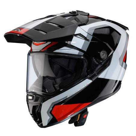 Casco Caberg Tanami enduro Scram nero, rosso e bianco