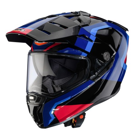 Casco Caberg Tanami enduro Scram nero, blu e rosso