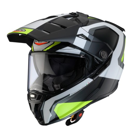 Casco Caberg Tanami enduro Scram nero, bianco e giallo fluo opaco