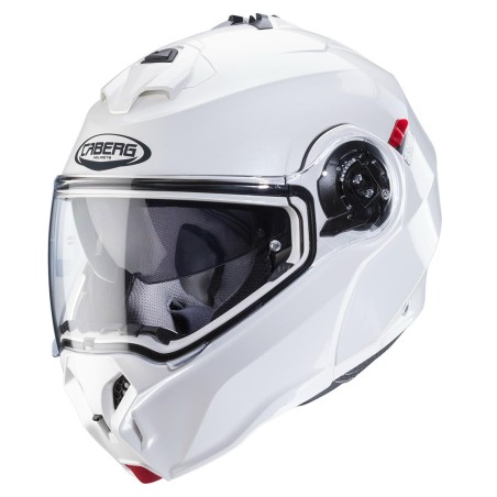 Casco Caberg Duke Evo apribile doppia visiera bianco metallizzato