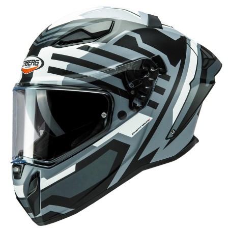 Casco Caberg Drift Evo II Horizon doppia visiera grigio nero e bianco opachi