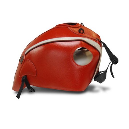 Copriserbatoio Bagster per Honda CB 1100 dal 2013 in similpelle rosso con deco grigio chiaro e nero