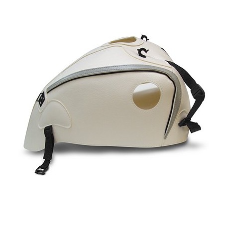 Copriserbatoio Bagster per Honda CB 1100 dal 2013 in similpelle bianco con deco grigio chiaro e nero