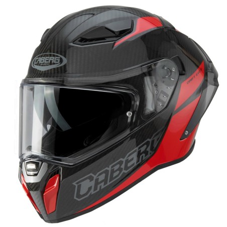 Casco Caberg Drift Evo II Nova doppia visiera Carbon con dettagli rossi