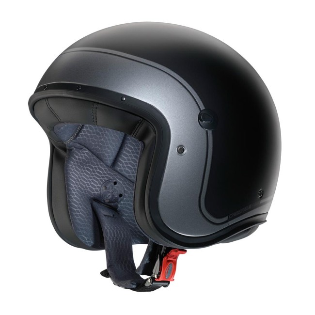 Casco Caberg Freeride-X Imola superleggero in fibra nero opaco e grigio metallizzato