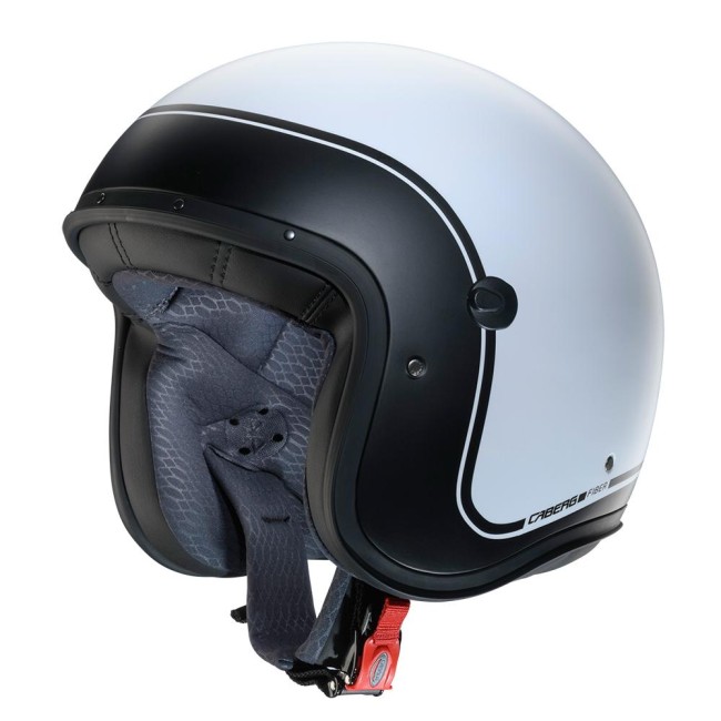 Casco Caberg Freeride-X Imola superleggero in fibra bianco e nero opachi