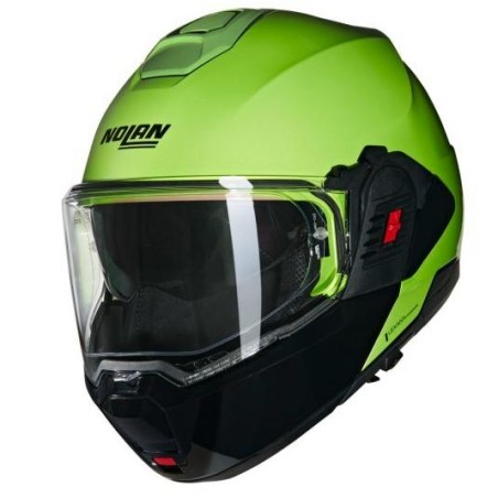 Casco apribile Nolan N120-1 Mivedi verde fluo e nero lucido