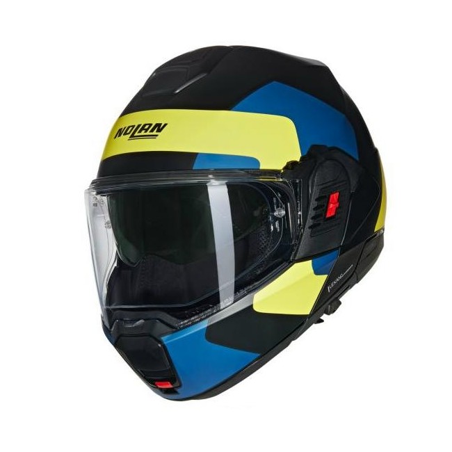 Casco apribile Nolan N120-1 Omocromo nero, blu e giallo opachi