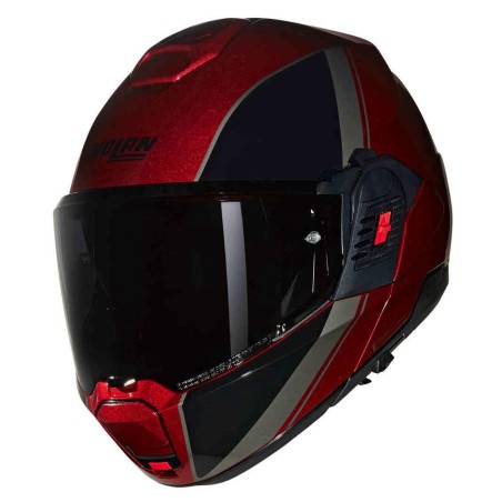 Casco apribile Nolan N120-1 Verniciatura Speciale rosso e nero lucido