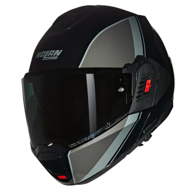 Casco apribile Nolan N120-1 Verniciatura Speciale nero, grigio e argento lucido