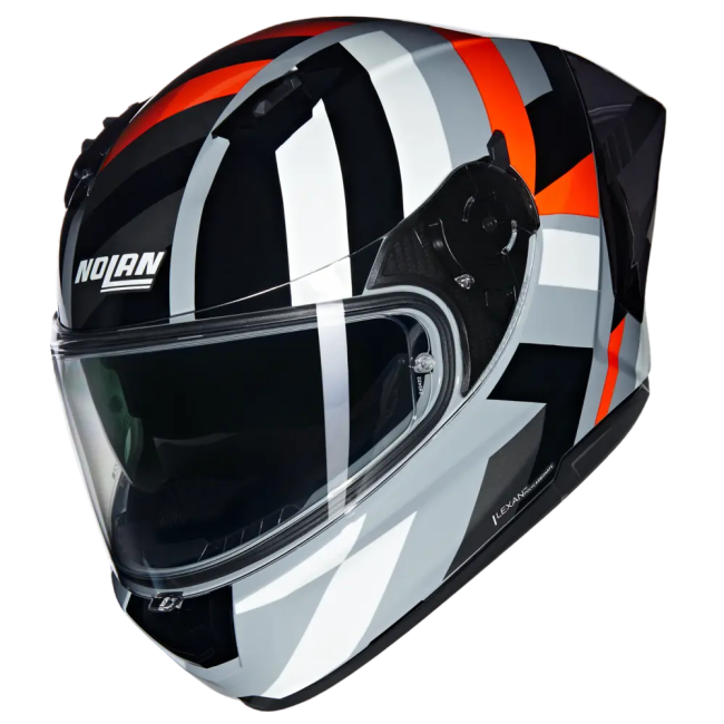 Casco integrale Nolan N60-6 Sport Dinamico grigio, arancione e nero lucido