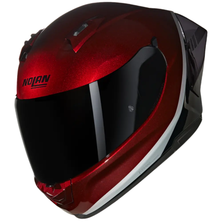 Casco integrale Nolan N60-6 Sport Verniciatura Speciale rosso, nero e grigio lucido