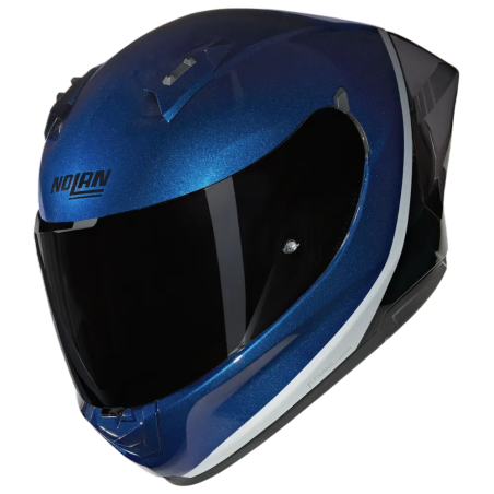 Casco integrale Nolan N60-6 Sport Verniciatura Speciale blu, nero e argento lucido