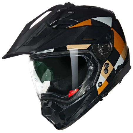 Casco Nolan N70-2 X 06 Ruvido nero, grigio e ocra lucido