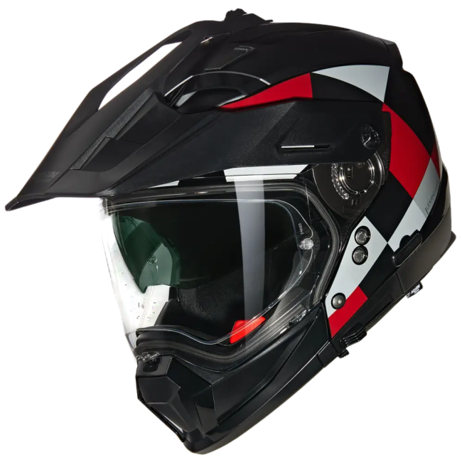 Casco Nolan N70-2 X 06 Ruvido nero, grigio e rosso lucido