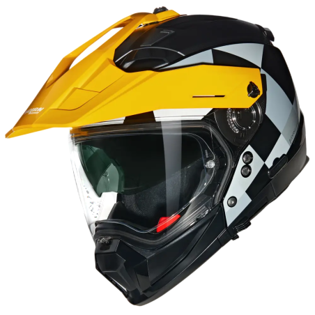 Casco Nolan N70-2 X 06 Ruvido nero, grigio e giallo lucido