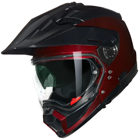 Casco Nolan N70-2 X 06 Classico Nobile rosso e nero lucido