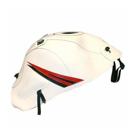 Copriserbatoio Bagster per Suzuki GSX 1300R Hayabusa 08-18 bianco, rosso e grigio acciaio