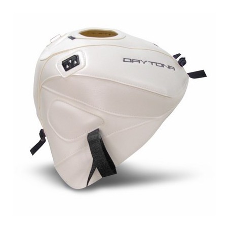 Copriserbatoio Bagster per Triumph Daytona 675R dal 2013 in similpelle bianco