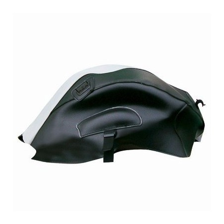 Copriserbatoio Bagster per Yamaha YZF R125 08-18 in similpelle nero opaco e bianco