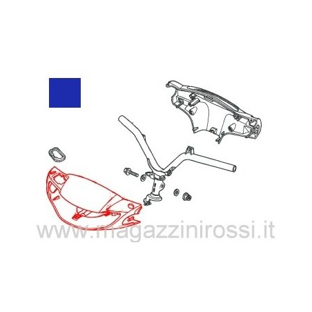 Carenatura faro per Honda Dio ZX dal 1997 blu metallizzato