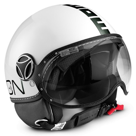 Casco Momo Design Fighter Classic antracite e bianco