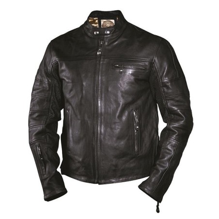 Giacca da moto in pelle Roland Sands Design da uomo mod. RONIN nero