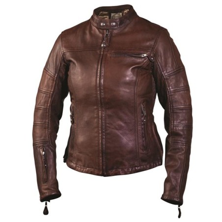 Giacca da moto in pelle Roland Sands Design da donna mod. MAVEN tobacco