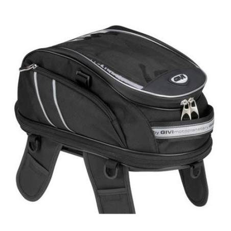 Borsa da serbatoio magnetica Givi T470 Silver Bag da 13 a 21 lt nera