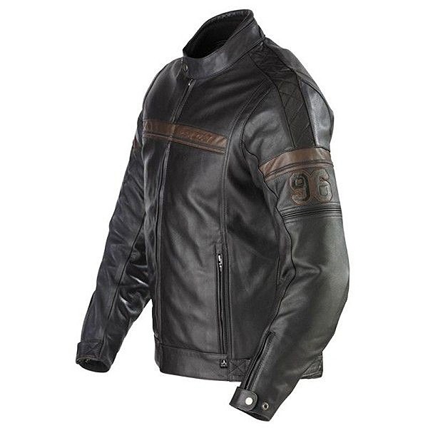 Giacca da moto in pelle Ixon Ninety 6 marrone