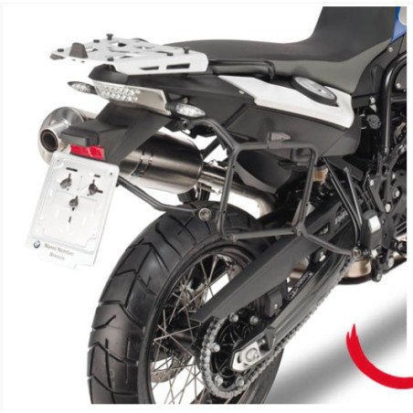 Portavaligie laterale a sgancio rapido Givi PLR5103 Monokey per BMW F650GS e F800GS