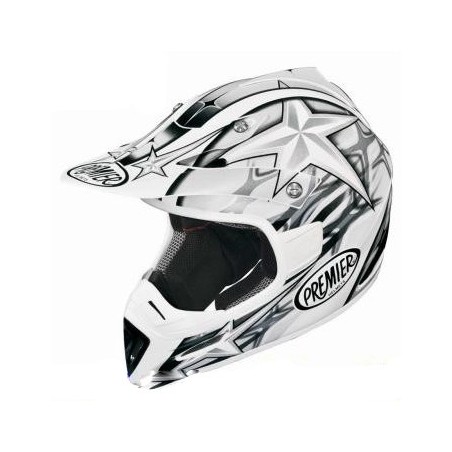 Casco Premier Enduro Predator FX608 grigio e bianco