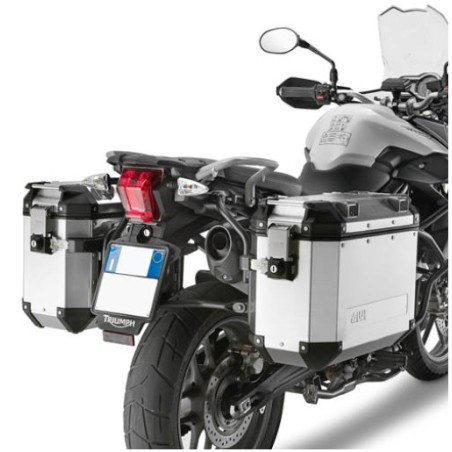 Portavaligie laterale Givi PL6401CAM Trekker Outback per Triumph Tiger 800 e Tiger 800XC