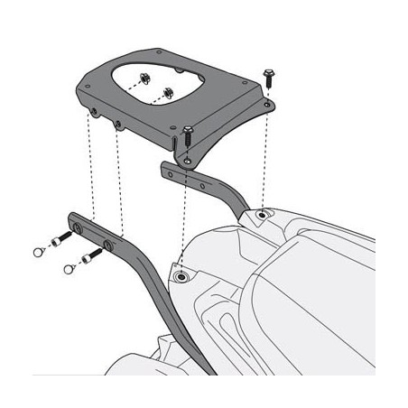 Portapacchi Givi Monokey per Triumph Tiger Sport 1050