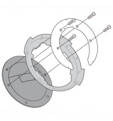 Flangia serbatoio Givi BF12 per borse con sistema Tanklock su moto KTM Duke 125-200-390