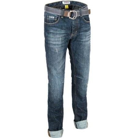 Pantalone jeans da moto PMJ Jeans Legend Cafè Racer con rinforzi in Twaron