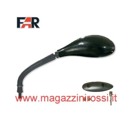 Specchio FAR da manubrio ovale per Yamaha T-Max 500 01-07 carbon look