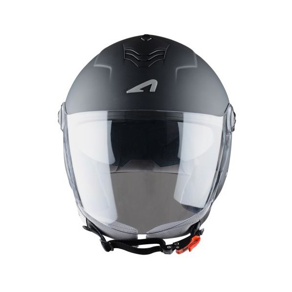 Casco Moto Jet Doppia Visiera Astone Minijet Sport Nero Opaco