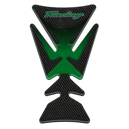 Protezione paraserbatoio lunga carbonio Racing verde