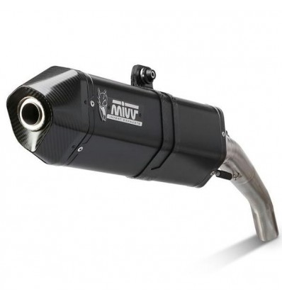 Terminale Mivv Speed Edge Steel Black per BMW F700GS dal 2012