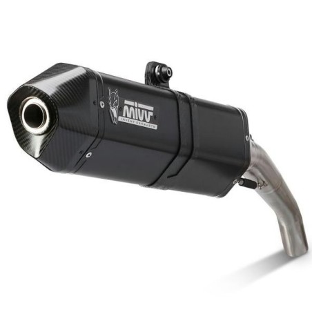 Terminale Mivv Speed Edge Steel Black per BMW F700GS dal 2012