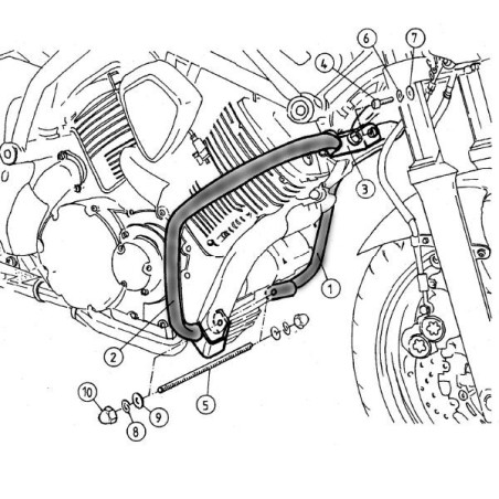 Paramotore Hepco & Becker per Yamaha BT1100 Bulldog cromati