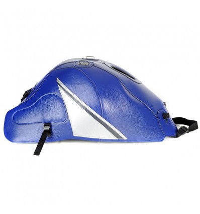 Copriserbatoio Bagster per Suzuki GSX 1300 R Hayabusa in similpelle blu, argento e grigio